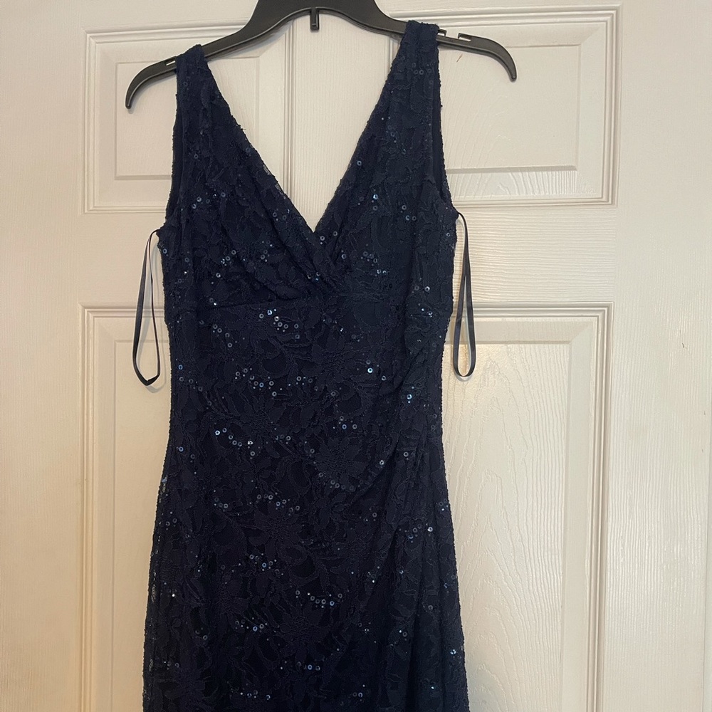 Ralph Lauren Navy Sequin Cocktail Dress NWT